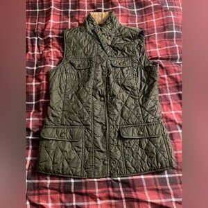 Banana Republic Dark Green Quilted Vest